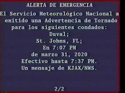 Xfinity EAS/Tornado Warning (3/31/2020, Jacksonville, FL)