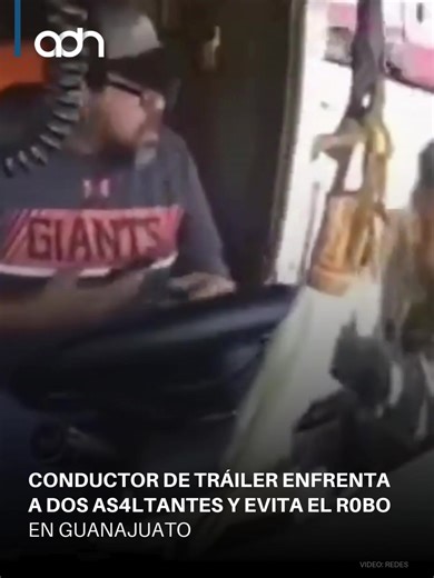 Conductor de tráiler enfrenta a dos as4ltantes y evita el r0bo en Guanajuato