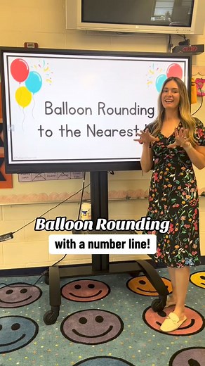 Balloon Rounding with a Number Line 🎈You can talk number sense and have a visual/kinesthetic approach by using this balloon concept! Comment BALLOON to get the 🔗 to this resource! #teachertribe #teachertiptuesday #teachersfollowteachers #teachertips #secondyearteacher #teacherhack #kinestheticlearning | The Eppich Classroom