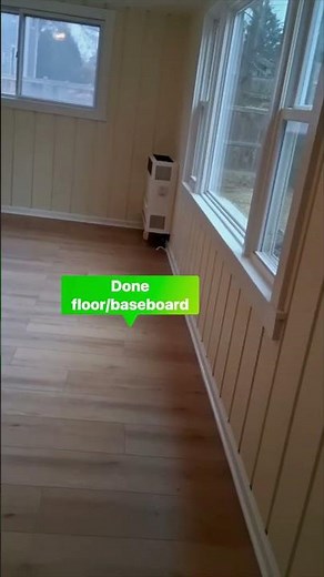 Install laminate floor and baseboard