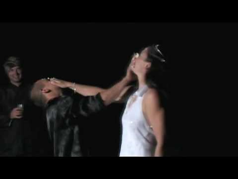 Cutting Wedding Cake Fight, Smash in Face, Slow Motion