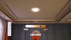 RGB Ceiling Light with Remote Control, 12 Inch Dimmable LED Flush Mount Ceiling Light, 24W RGB Color Changing Ambient Light, Modern Round Ultra-Thin Ceiling Lamp for Bedroom Kid Room Party, White