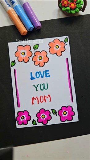 Happy mother's day card /Easy cardfor mother's day #art #diy #shortsfeed #mothersday
