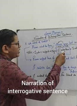 Narration Of interrogative Sentence In One Shot