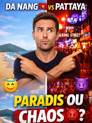Da Nang ou Pattaya ? Deux plages, deux ambiances, deux styles de vie 🌴 👉 Calme absolu ou chaos total ? Dis-moi en commentaire 👇 #travelasia#vietnamtravel#thailandtravel#beachvibes#digitalnomadlife#expatlife#voyage#plage#tiktoktravel