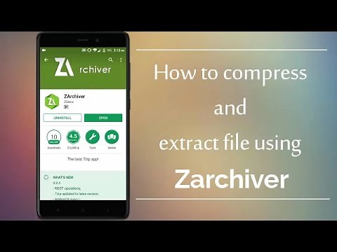 Compress & Extract Zip Files Using Zarchiver