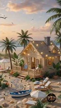 🏖️ Miniature Beach Cottage Construction Timelapse 🌴 | DIY Build from Scratch!