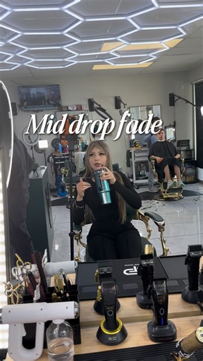 DALLAS | FRISCO BARBER • JANA on Instagram: "Mid Drop fade | pompadour click link to book 🔗‼️ - - - - - - - - - #dallastx #dfw #dallasbarber #friscobarber #barber"