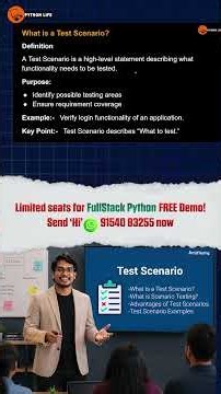 Software Testing Test Scenario Explained | Testing in Telugu | PythonLife