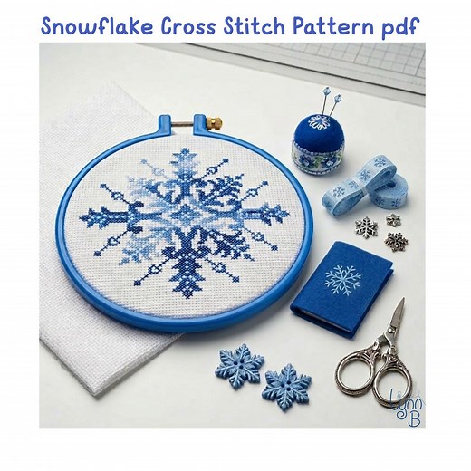 Snowflake Christmas Cross Stitch Pattern, Cross Stitch Gift, Cross Stitch Lover, Christmas Decor, Gift for Mum. - Etsy