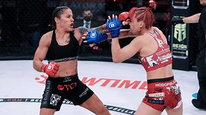 3️⃣5️⃣ seconds is all Liz Carmouche needed to put an exclamation point on her flyweight title aspirations! Subscribe to Showtime Networks to catch the #Bellator261 replay! | Bellator MMA