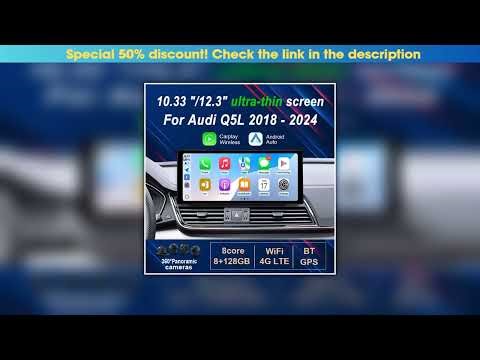 Slide for Audi Q5L 2018 - 2024 Wireless Carplay HD Touch Screen 4G WIFI DSP Stereo GPS Android 14 C