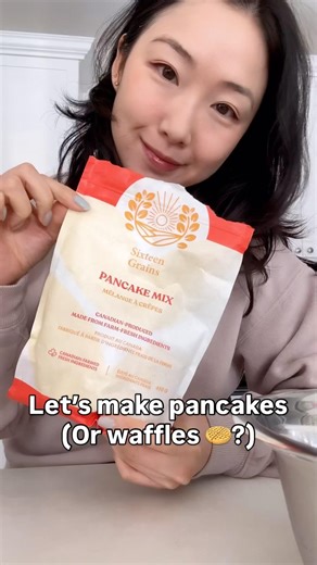 Pancakes with 4 ingredients! 3g protein/fiber per 1/4 cup mix #pancakes #pancake #waffle #waffles
