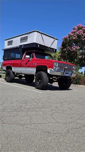 Project M Pop-Up Camper on Old #Squarebody Chevy