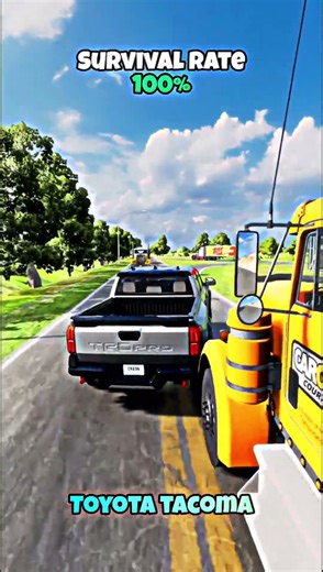 BeamNG Survival Rate: Supercar vs Truck! 🏎️💥 #carcrash