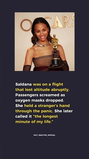 ZOE SALDANA’S TERRIFYING PLANE DIVE