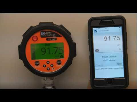Digital Pressure Gauge for Pneumatic Pressure Testing with Bluetooth (Vaetrix ETG Series)
