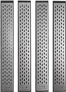 NEW Diamond Knife Sharpening Stones kit diamond plates Kit Sharpen Knife blades sharp Surface flat Must-haves for Ruixin type sharpeners (#240#400#600#1000) (SET A)