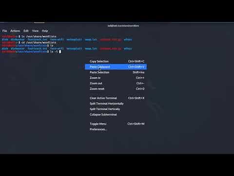 How to unzip and use rockyou.txt in kali linux...