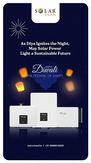 As Diya Ignites The Night, May Solar Power Light a Sustainable Future Happy Diwali 🪔 --- Get More About Us At: http://howd.in/ Contact Us On: 89800 16948 Email: info@howd.in --- #diwali #happydiwali #festival #india #diwalidecorations #diwaligifts #love #diwalivibes #diwalidecor #deepavali #festiveseason #festivevibes #indianfestival #diwalicelebration #celebration #festivaloflights #diya #festive | SolarYaan