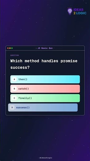 JS Interview Question: Which method handles promise success?