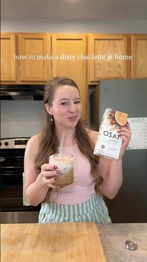let’s make a dirty chai latte ☕️ #chailatte #dirtychailatte #icedchai #drinksathome #drinkrecipes