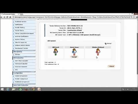 e-Procurement :: Bid opening for Department Users