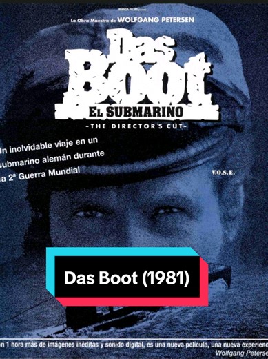 Das Boot (1981) dirigida por Wolfang Petersen e interpretada por Jurgen Prochnow. Una de las mejores películas de submarinos de la historia del cine. #recomendacionesdepeliculas #capitantrotter #dasboot #segundaguerramundial #submarinos