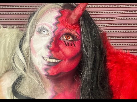 Masterful Half Angel, Half Devil Face Paint Tutorial | Ultimate Split Makeup Transformation