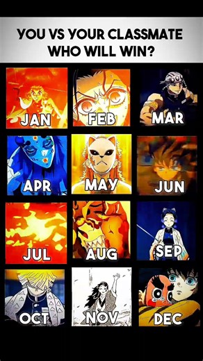 you vs your classmate who will win ✨🔥 #demonslayer #anime #trending #game #kny