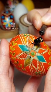 Enjoy the process of making pysanky ☀️. What a vibrant colors! #pysanky #eastereggs #folkart #artwork #handpainted #lineart #artprocess | Pysanka Art