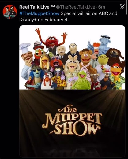 Reel Talk Live | - The post announces a new “#TheMuppetShow” special premiering February 4, 2026, on #ABC and #Disney+, featuring classic characters like... | Instagram