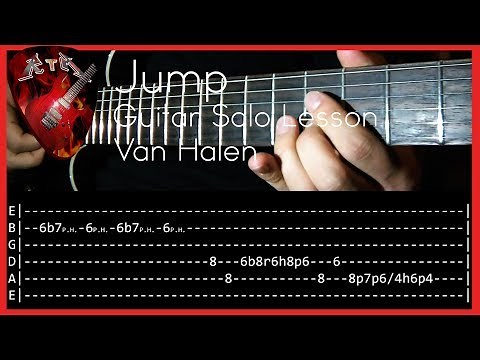 Jump Guitar Solo Lesson - Van Halen (with tabs)