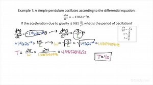 Finding the Period of Oscillation for an Arbitrary Physical System in Simple Harmonic Motion Given its Differential Equation & Physical Properties | Physics | Study.com