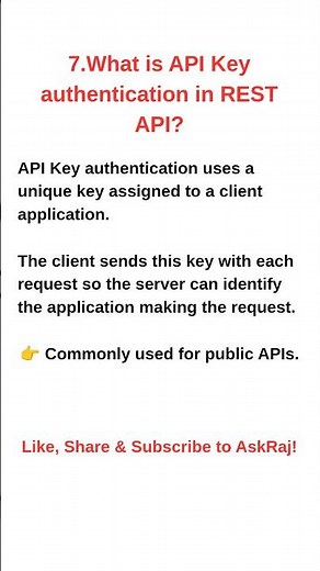 What Is API Key Authentication? | REST API Explained #AskRaj