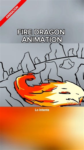 FIRE DRAGON ANIMATION 🐉🔥#shorts #animation #art #ibispaintx