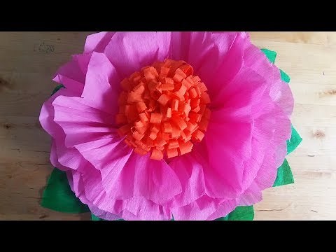 DIY – Wie man aus Krepppapier Blumen bastelt. Große Papierblumen selber machen