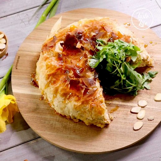 There's nothing more delightful than freshly baked pie straight out of the oven. Do not wait for that special occasion to make this Moroccan chicken Bastilla🥧 Recipe: https://www.tasteshow.com/product/moroccan-chicken-pie-bastila-pastilla_31821.html | Taste Life