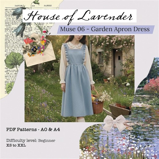 Garden Apron Sewing Pattern | Beginner Friendly | XS–XXL | PDF Pattern A4 & A0   Instructions Guide - Etsy