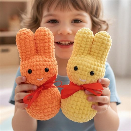 Marshmallow Bunny Peep Crochet Pattern Easter Amigurumi Tutorial for Beginners - Etsy