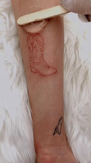Cowboy boot tattoo inspo from @sbeautyandink#tattoo #tattoos #ink #tattooartist #inked #art #tattooart #tattooed #tattooideas #tattoolife #artist #Real ] | Jame Me
