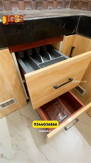 UPVC Modular Kitchen Work in Usilampatti, Madurai | Modern Kitchen Design | GGS Interior Work