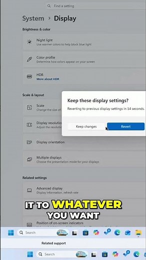 Change Your Windows 11 Screen Resolution FAST! #shorts