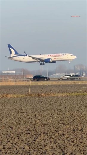 BOEING 737 MAX 8 AJET ISTANBUL TO AMSTERDAM LANDING SCHIPHOL AIRPORT #aviation #automobile #viral