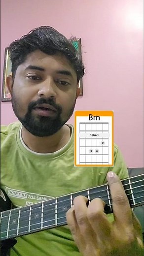 B minor chord on guitar | B minor barre chord on guitar | #barrechords