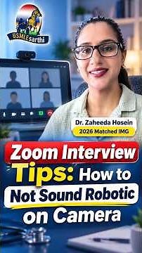 Zoom Interview Tips for IMGs: How to Sound Natural on Camera | Residency Interview