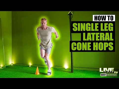 How To Do Single Leg Lateral Cone Hops | Exercise Demonstration Video and Guide