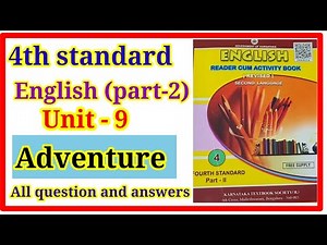 #4th standard, English, lesson - 9 #Adventure lesson question and answers# notes# Adventure