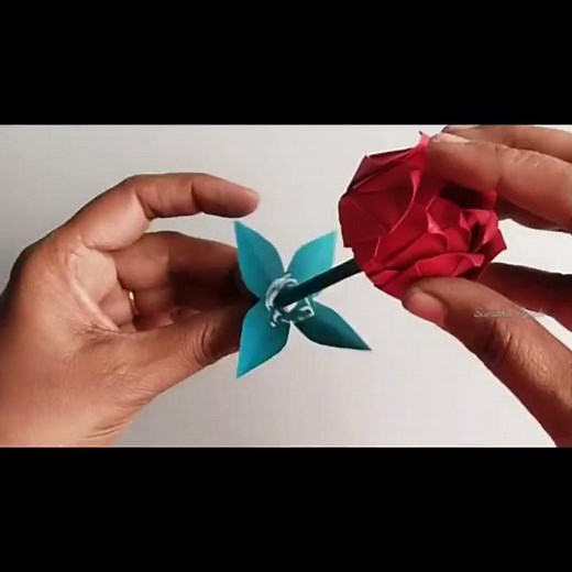 Easy Origami Paper Rose Flower Using Craft Paper Step By Step DIY Making How to