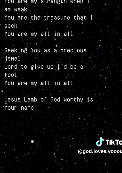 You Are My All in All Worship Song Lyrics
